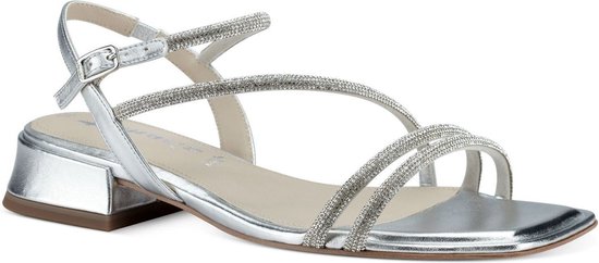 metallic strass sandalen